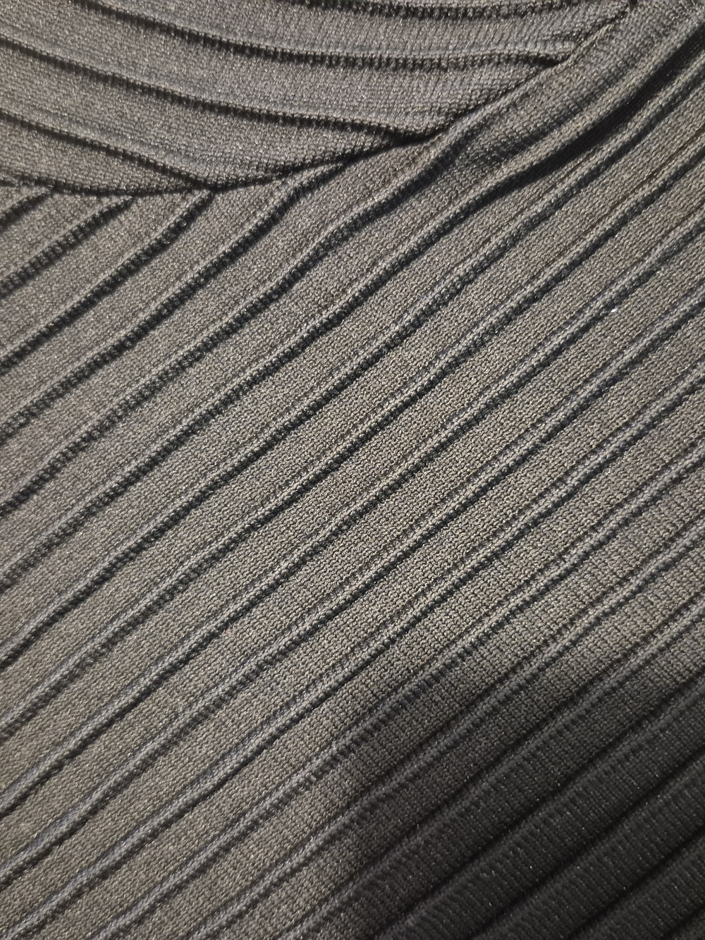 Mango Black Ribbed Bodycon Mini Dress - Picture 8 of 9